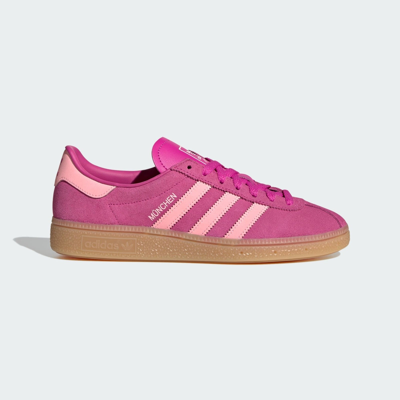 JS3998 adidas Originals Munchen Semi Lucid Fuchsia Glow Pink Gum (Women's)