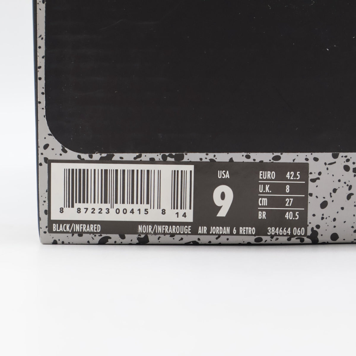 384664-060 Nike Air Jordan 6 Retro Black Infrared (Men's)