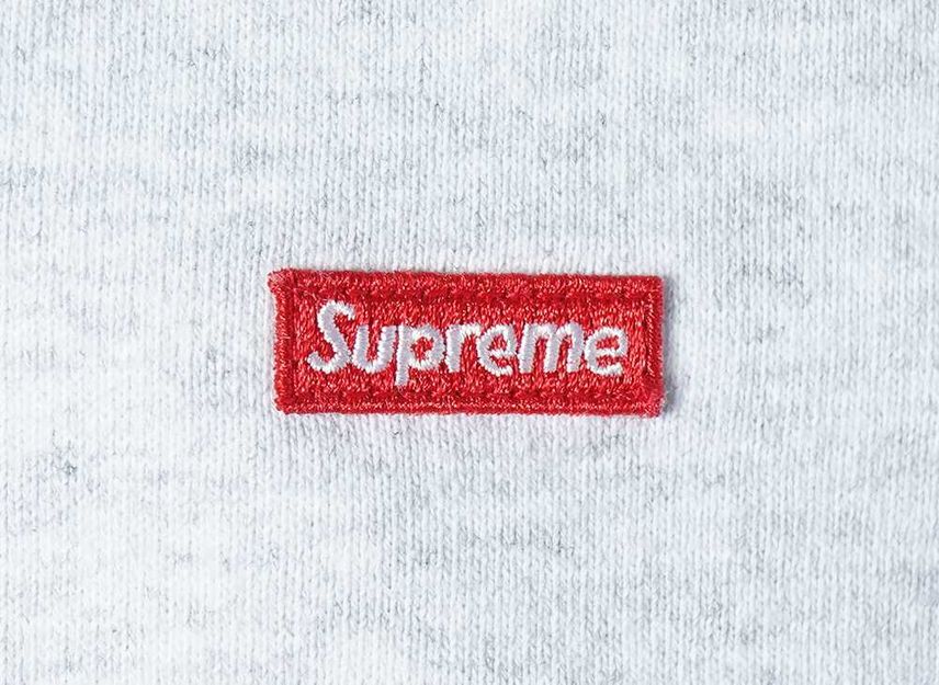 Supreme Small Box Zip Up Hooded Sweatshirt Ash Grey