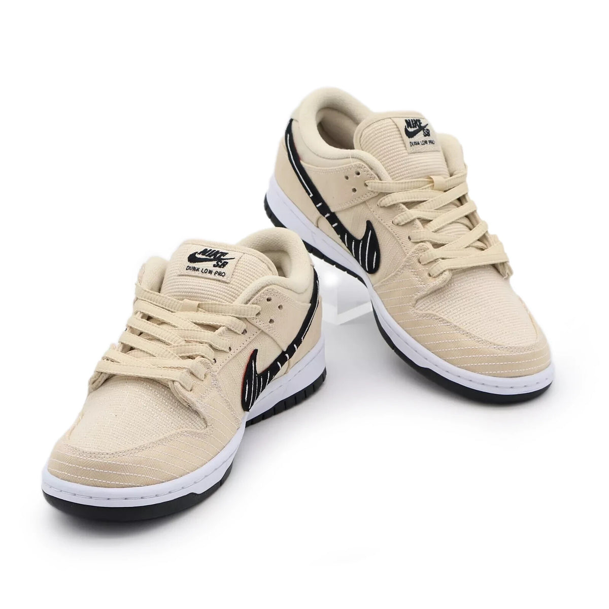 FD2627-200 Albino & Preto Nike SB Dunk Low Pro Pearl White Fossil Sail (Men's)