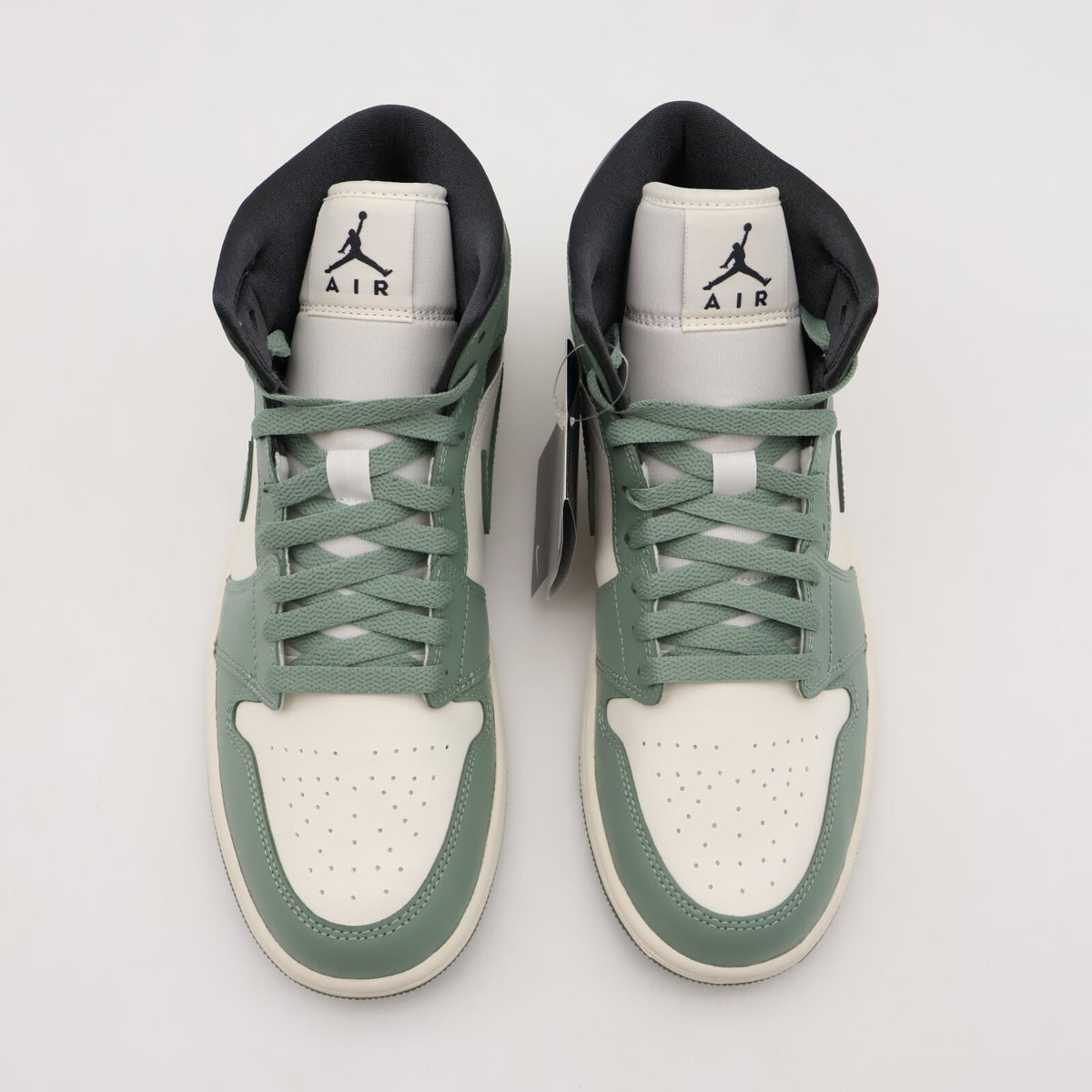 BQ6472-130 Nike Air Jordan 1 Mid Jade Smoke (Women's)
