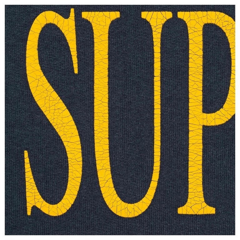 Supreme Capital Hooded Sweatshirt Navy