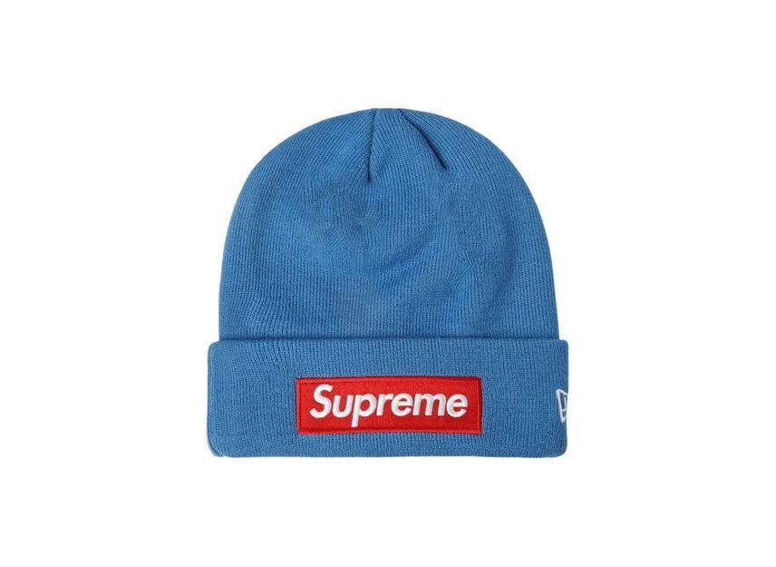 Supreme New Era Box Logo Beanie Blue