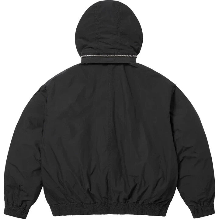 Supreme Leather Collar Utility Jacket Black