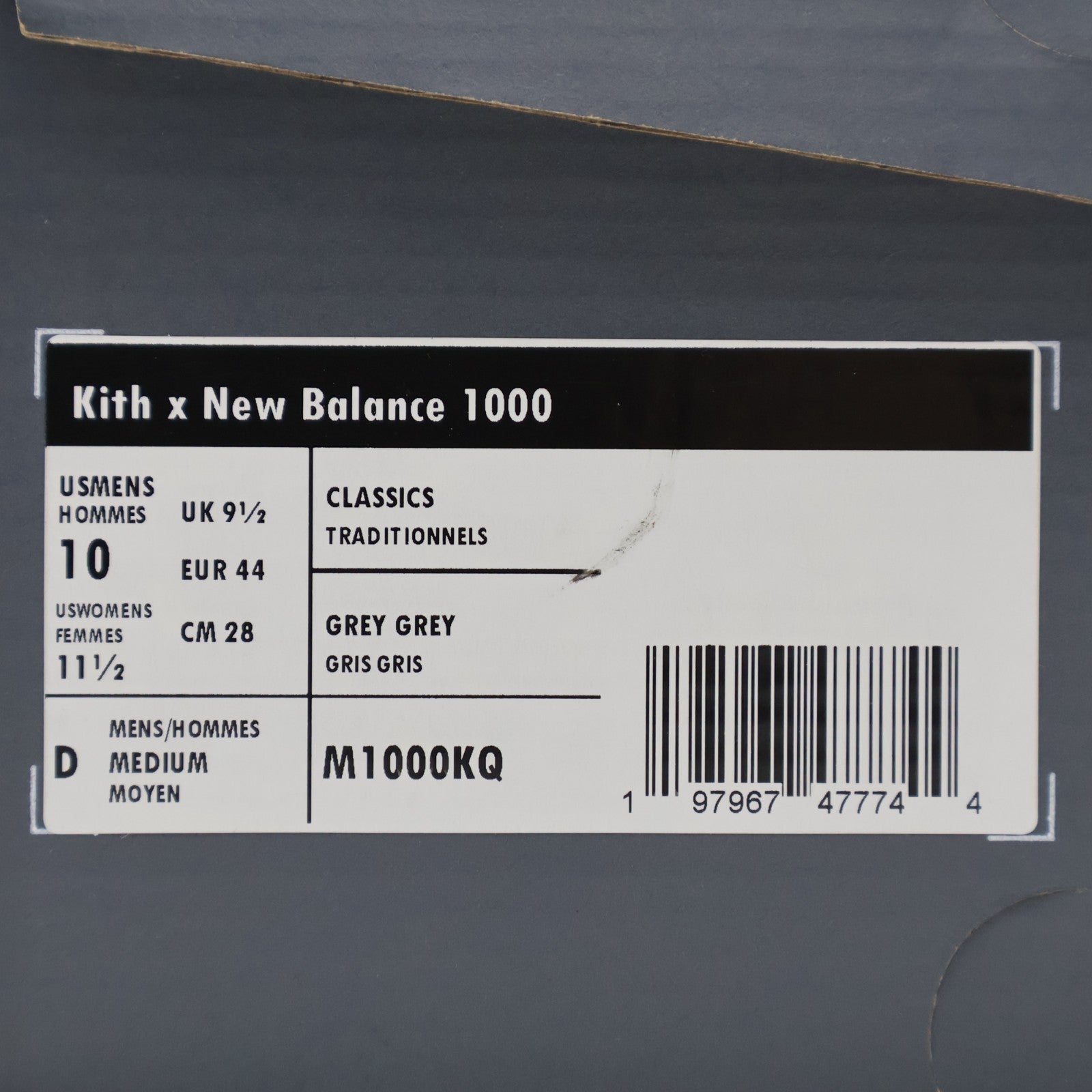 M1000KQ KITH New Balance 1000 Quarry (Men's)
