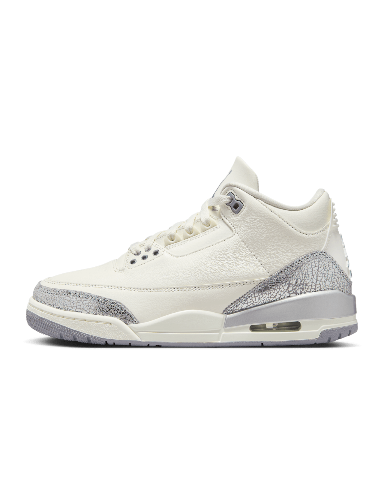 CK9246-100 Nike  Air Jordan 3 Retro Sail Metallic Silver (Women's)