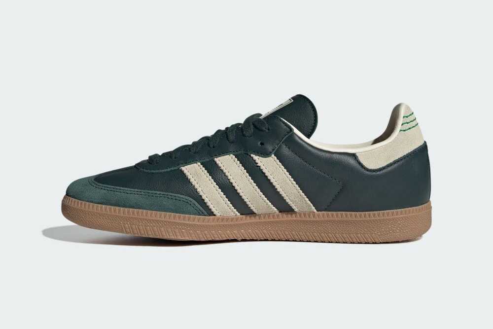 ID1483 adidas Originals Samba OG Shadow Green Cream White Gold Metallic (Men's)