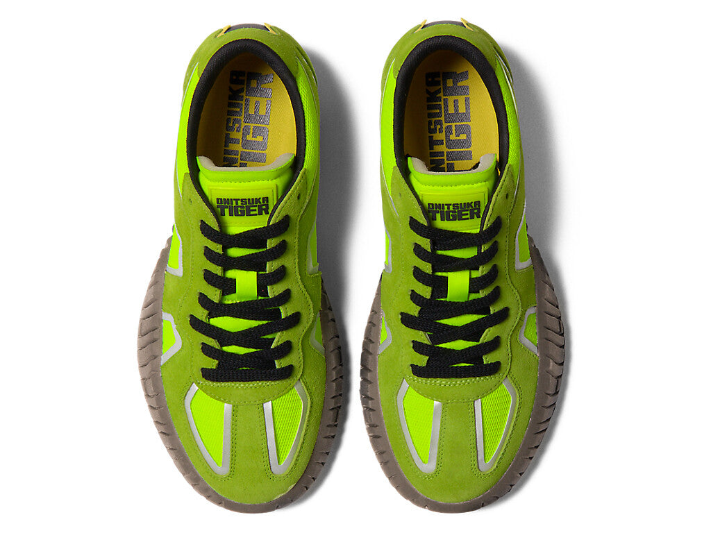 1183C165-750 Onitsuka Tiger Duck Tiger Trainer Safety Yellow Pure Silver (Men's)