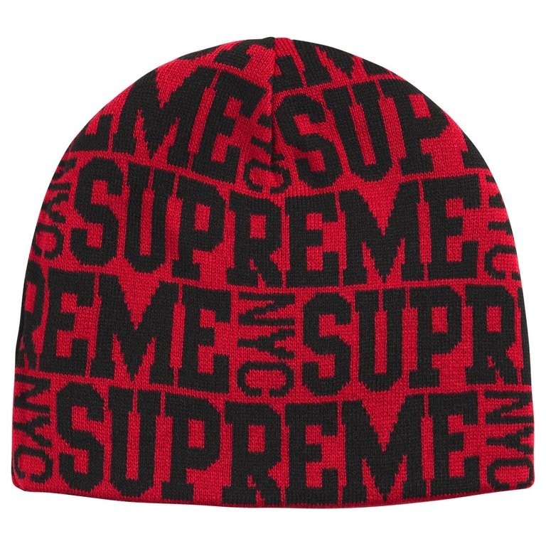 Supreme Reversible Camo Beanie Red