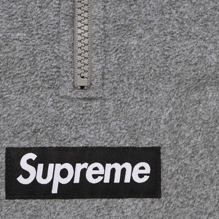 Supreme Polartec Face Mask Half Zip Hooded Sweatshirt Grey
