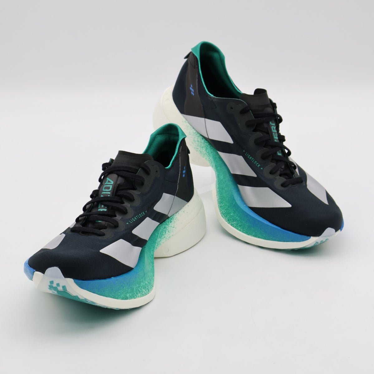 JR6365 adidas Adizero Adios Pro 4 Core Black Matte Silver Glory Green (Men's)
