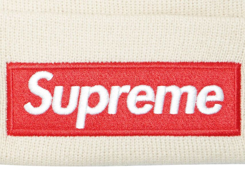 Supreme New Era Box Logo Beanie Stone