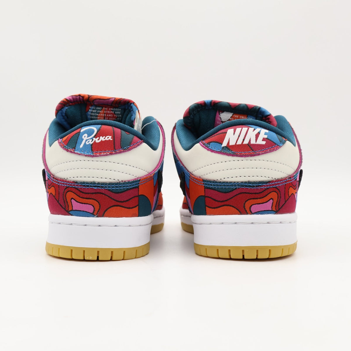 DH7695-600 Nike SB Dunk Low Pro Parra Abstract Art Fire Pink Gym Red Mocha Blue