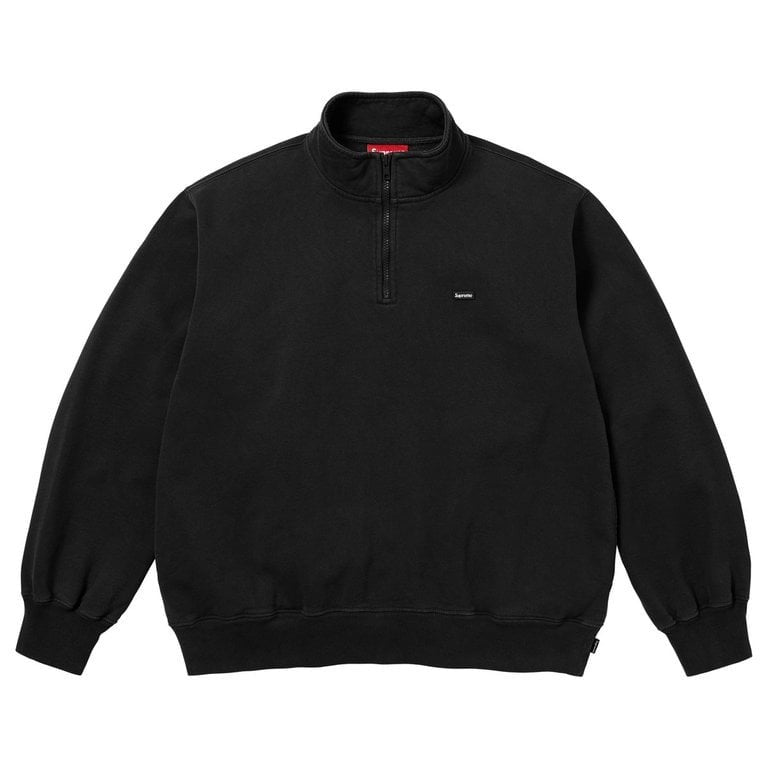Supreme Small Box Half Zip Pullover (26SS) Black