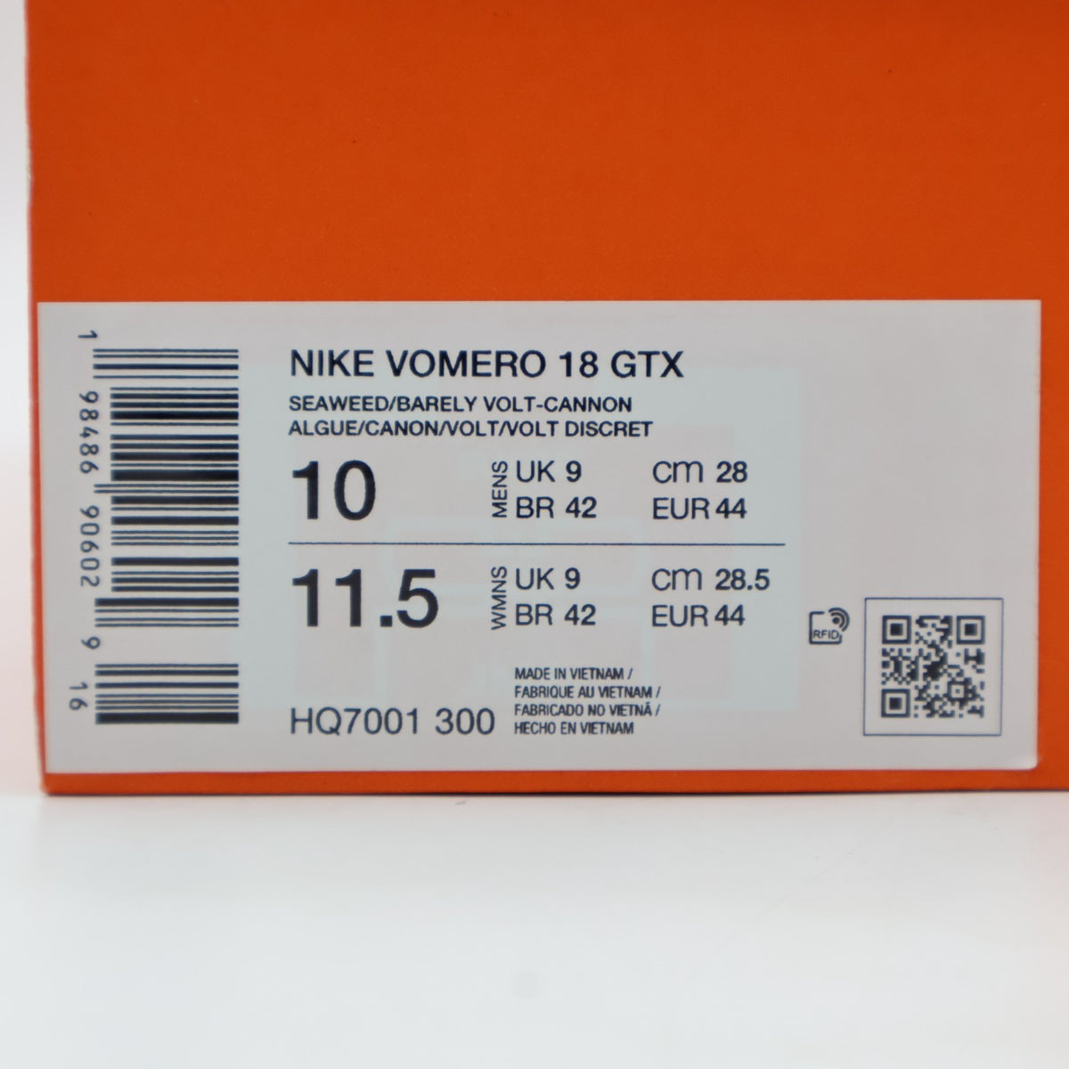 HQ7001-300 Nike Vomero 18 GORE-TEX Seaweed Cannon Volt Barely Volt (Men's)