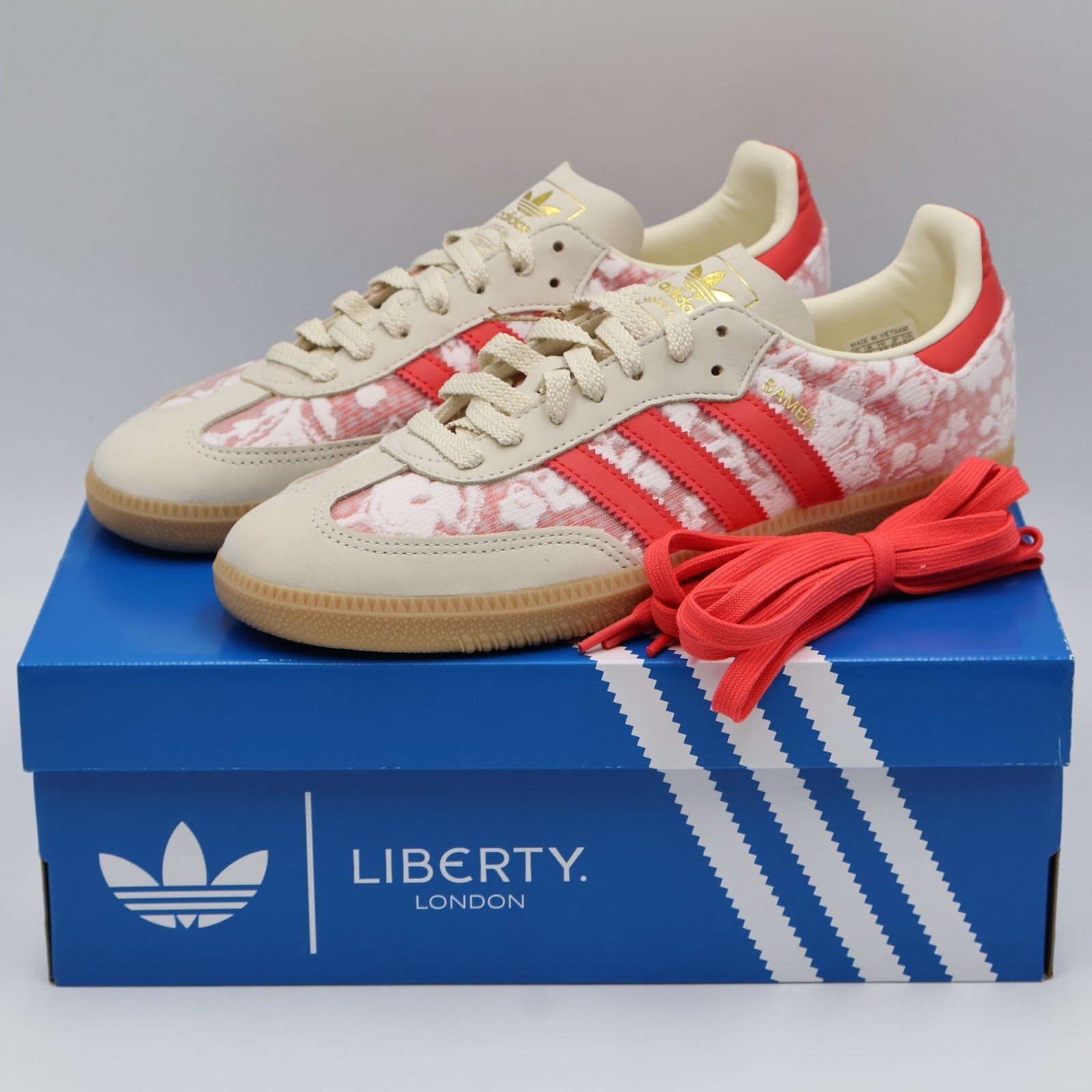 JR8841 Liberty London Ã adidas Originals  Samba Better Scarlet (Women's)