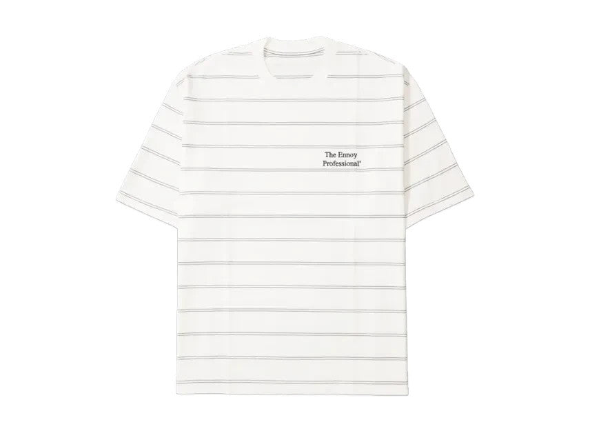 ENNOY Panel Border S/S T-Shirt White (25SS) SS25BRENCT02AM