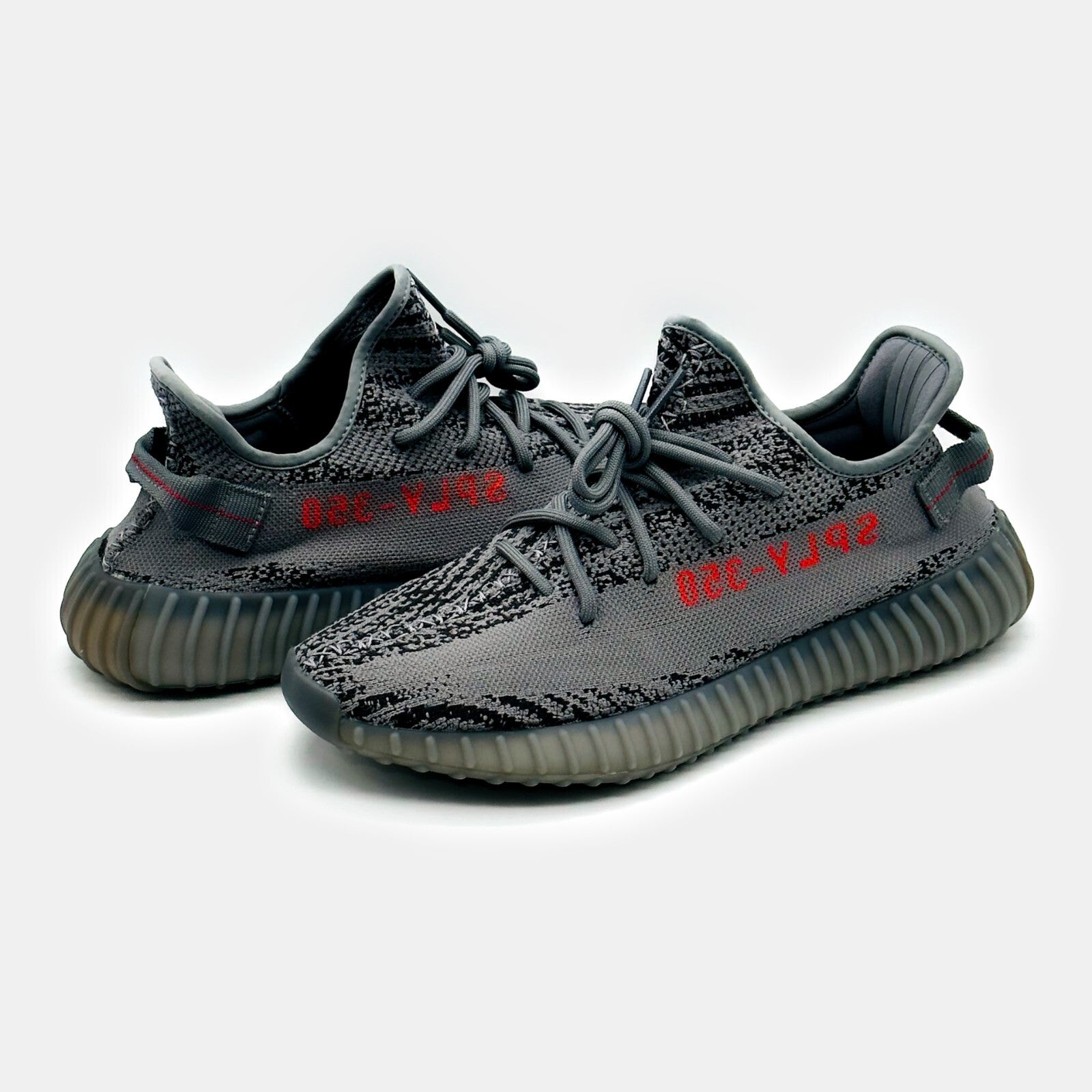 AH2203 Adidas Yeezy Boost 350 V2 Beluga 2.0 Grey Bold Orange DGH Solid Red Mens
