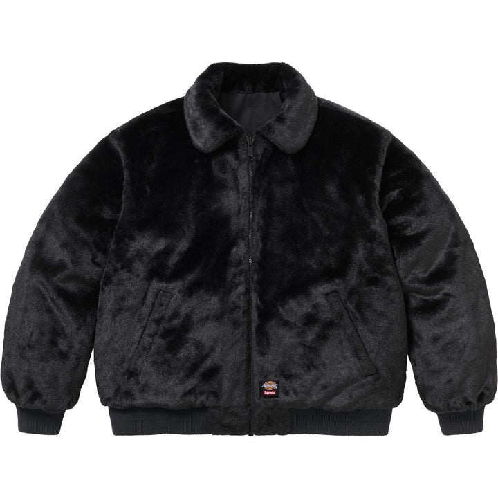 Supreme Dickies Reversible Quilted Faux Fur Work Jacket Black