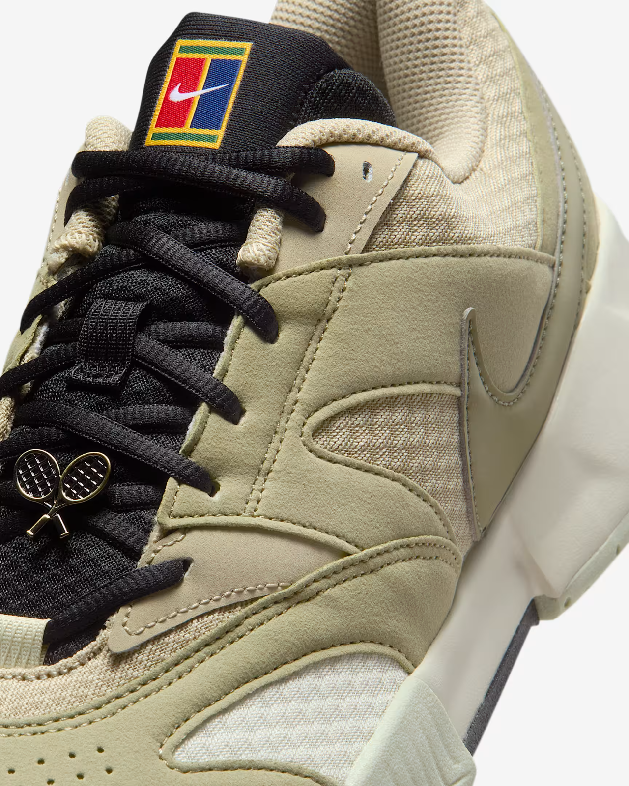 HV1474-200 NikeCourt Lite 4 Heritage Tennis Shoes Desert Khaki Neutral  (Men's)
