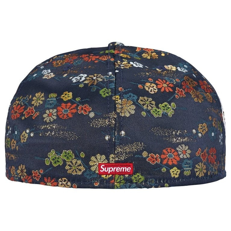 Supreme Floral Jacquard New Era Navy