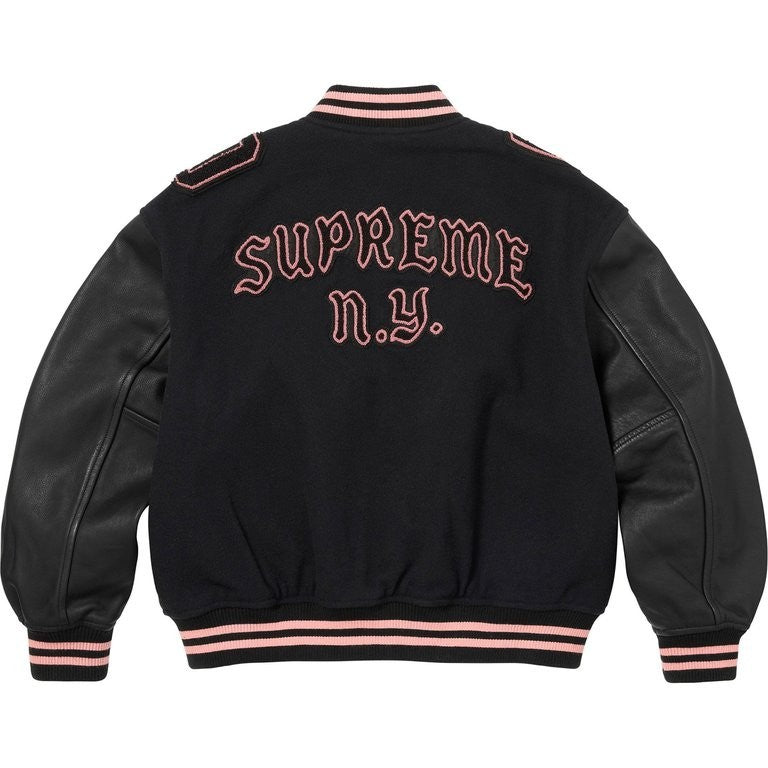 Supreme Captains Varsity Jacket Black