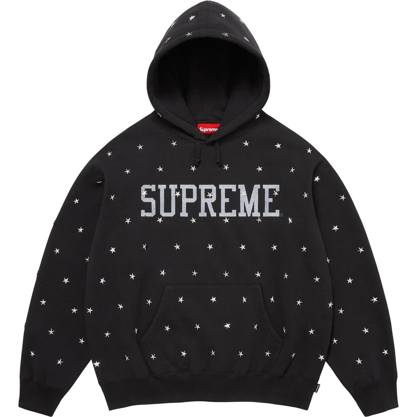 Supreme Stars Studded Hooded Sweatshirt Black