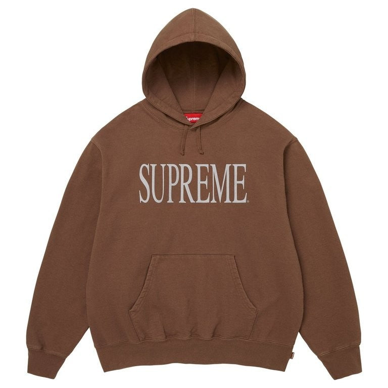 Supreme Capital Hooded Sweatshirt Brown