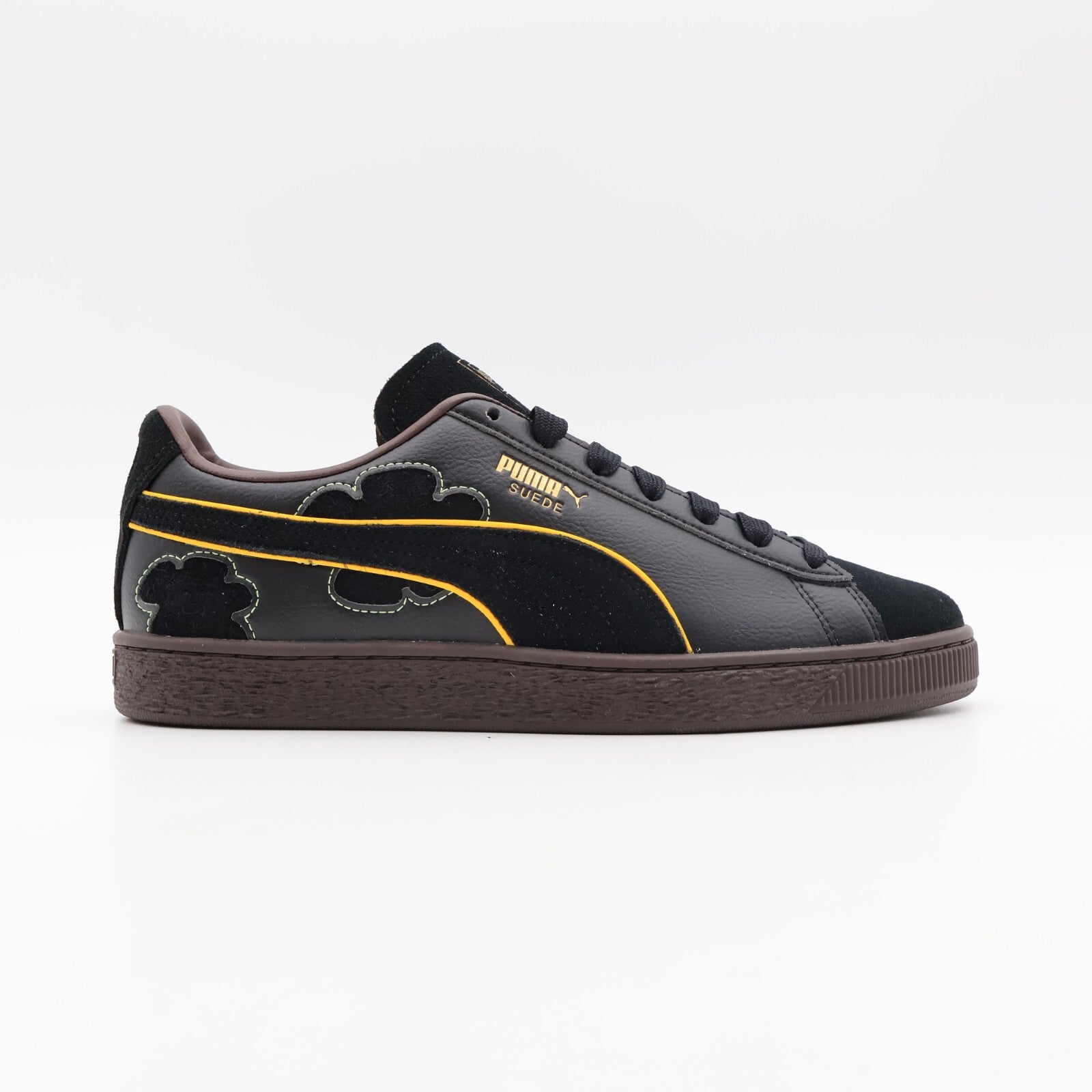 396525-01 ONE PIECE Puma Suede Blackbeard Puma Black Dark Chocolate (Men's)
