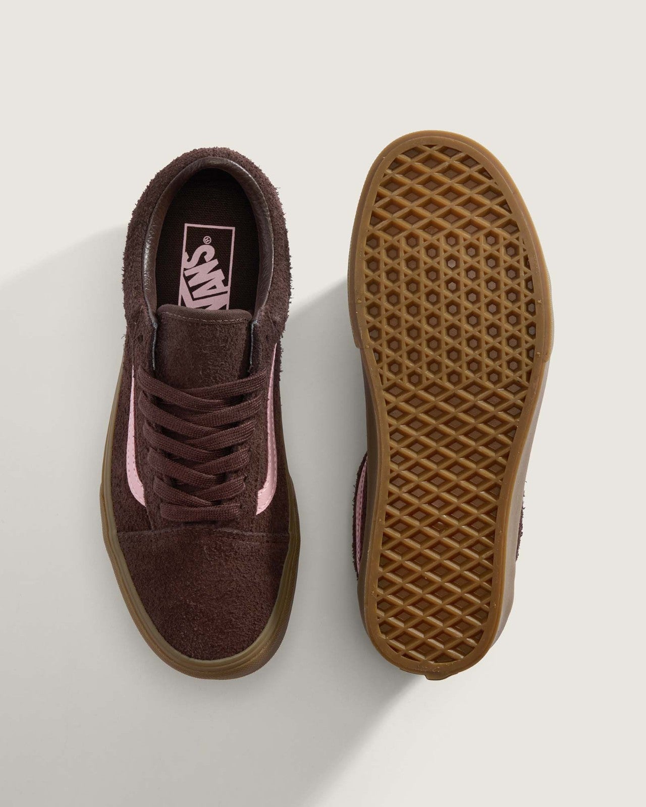 VN000E9TRPK Vans Old Skool Hairy Suede Brown Pink (Men's)