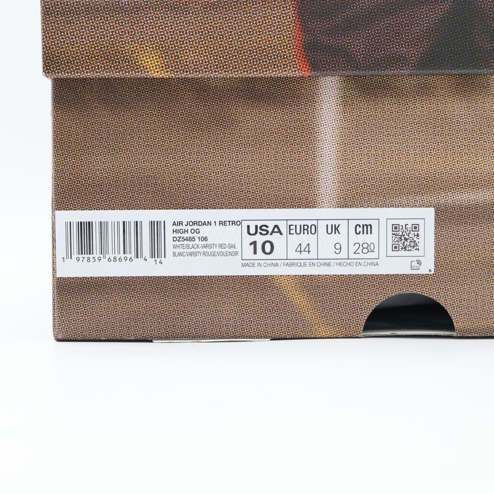 DZ5485-106 Nike Air Jordan 1 Retro High OG Black Toe Reimagined (Men's)