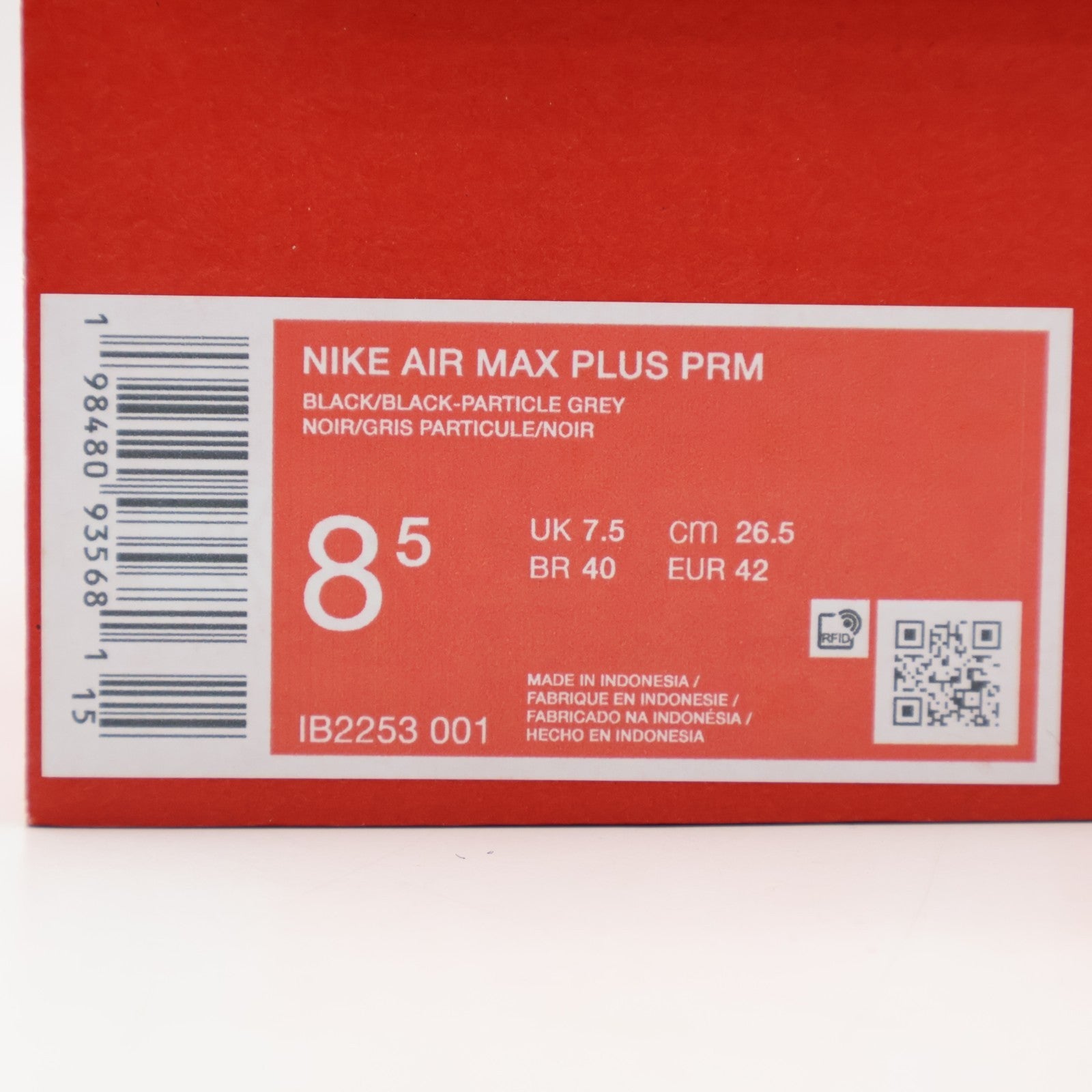 IB2253-001 PSG Ã Nike Air Max Plus Black Particle Grey (Men's)