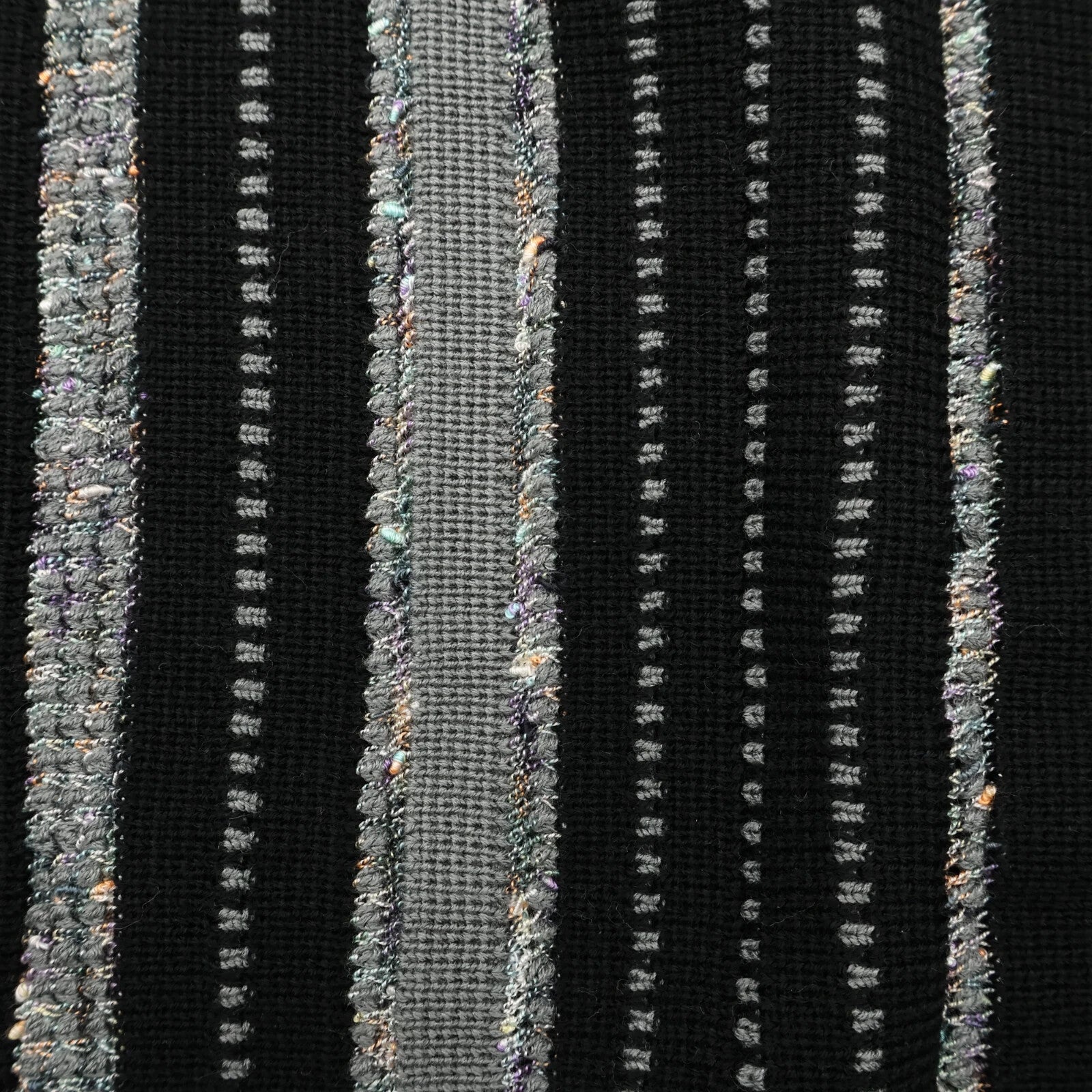 Supreme Speckle Stripe Zip Up Cardigan Black
