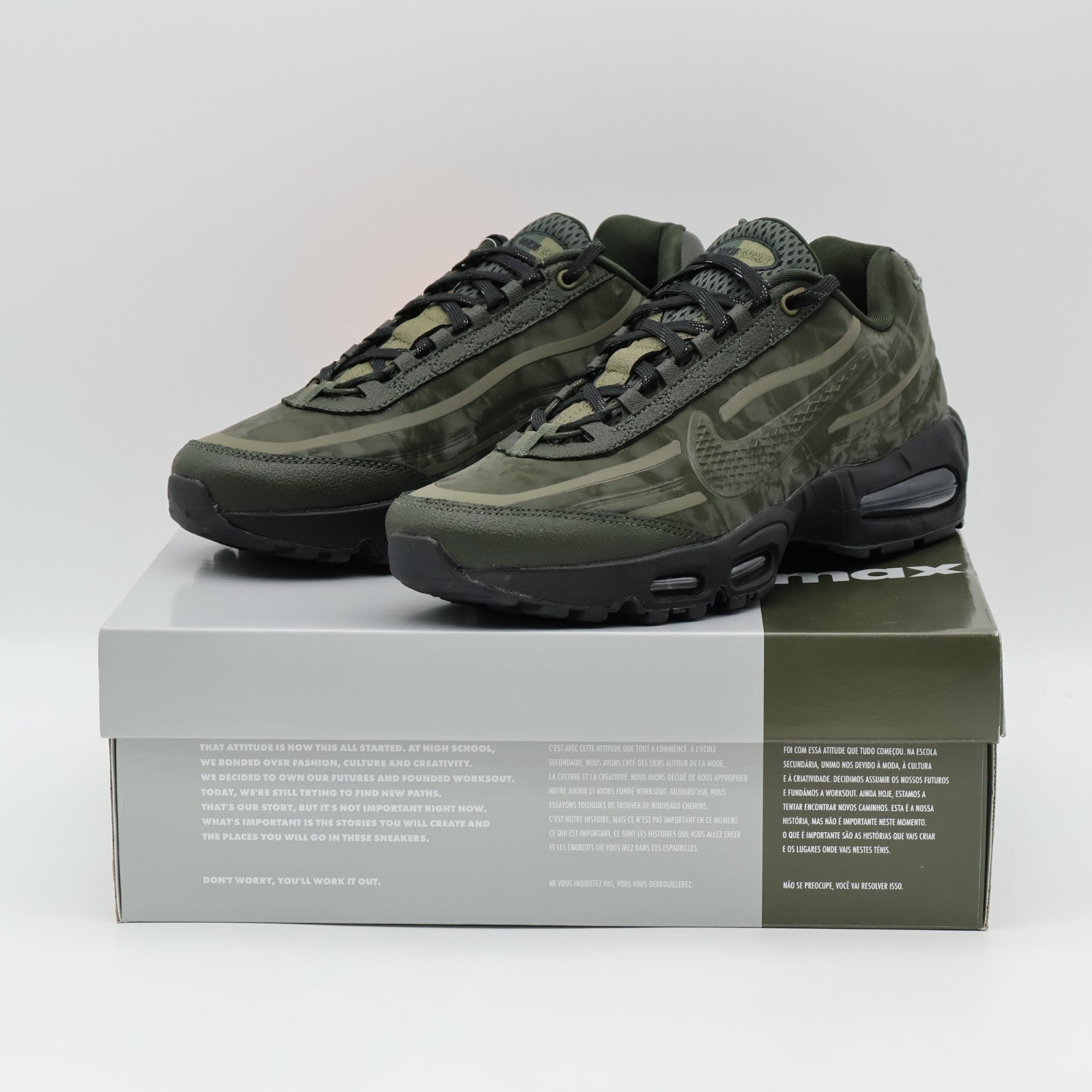 HQ0263-300 Worksout Nike Air Max 95 Big Bubble Uniform Medium Olive (Men's)