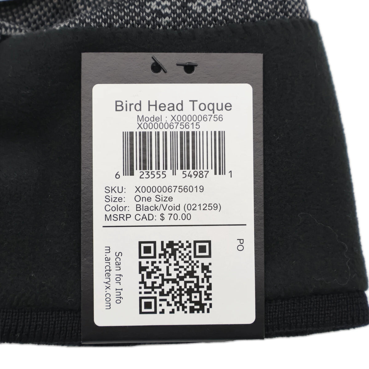 ARC'TERYX Bird Head Toque Black Void
