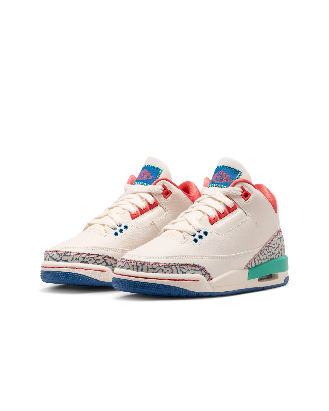 IO2076-100 Nike Air Jordan 3 Retro "Chalk/True Blue" (GS)