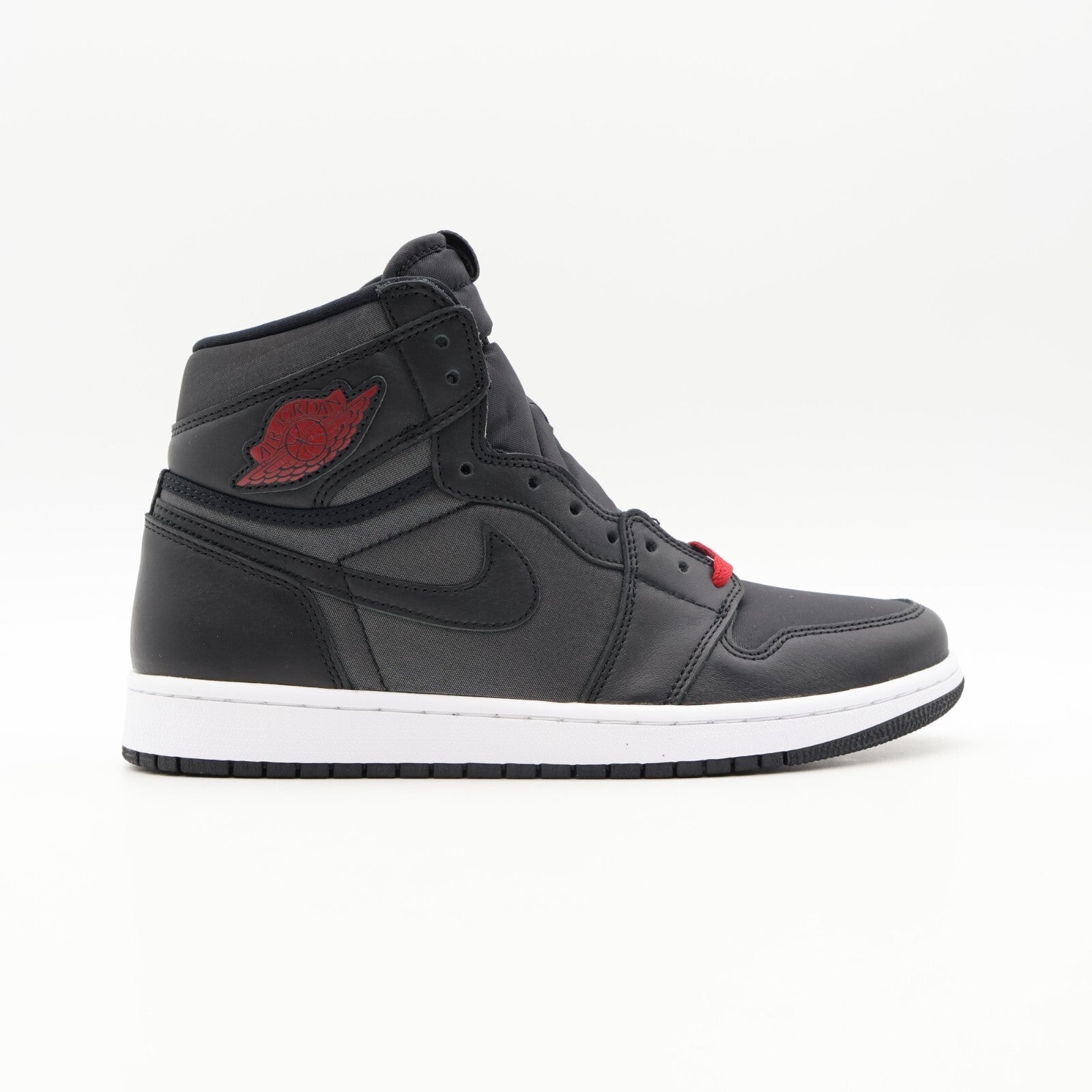 555088-060 Nike Air Jordan 1 Retro High OG Black Gym Red Satin Metallic (Men's)
