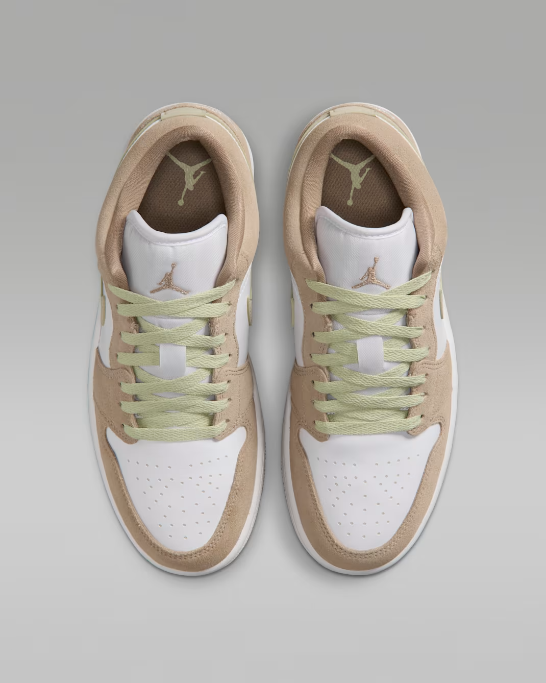 DC0774-204 Nike Air Jordan 1 Low Khaki/Olive Aura (Women's)