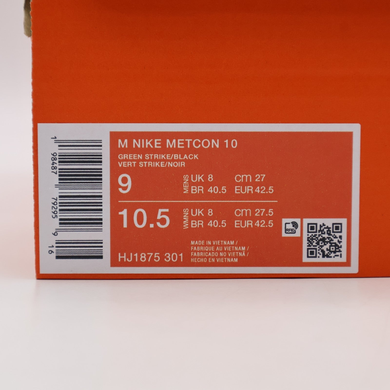 HJ1875-301 Nike Metcon 10 Green Strike Light Liquid Lime Black (Men's)