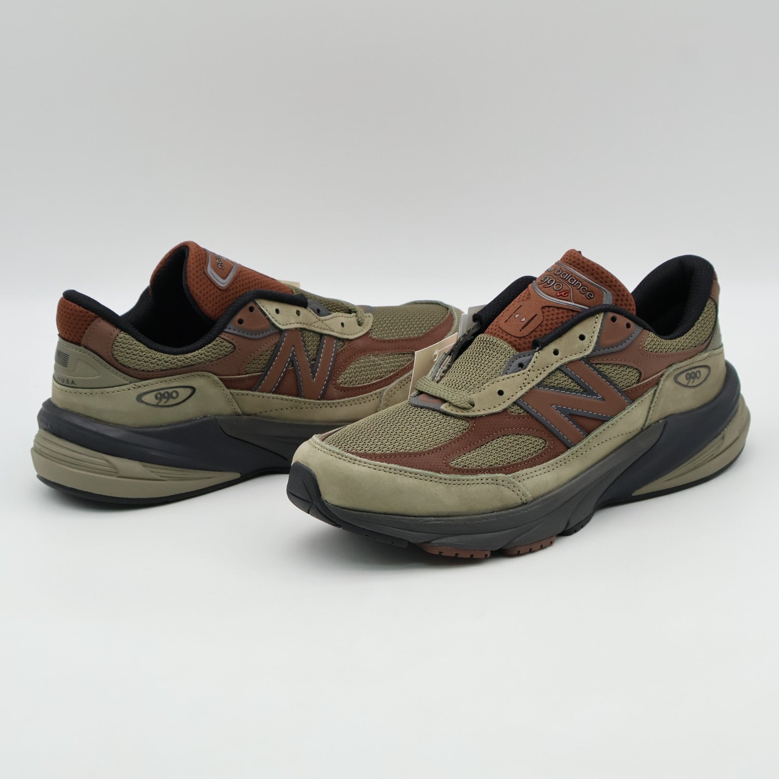 U990CA6 New Balance 990V6 Dark Camo Rich Oak Black Cement (Men's)