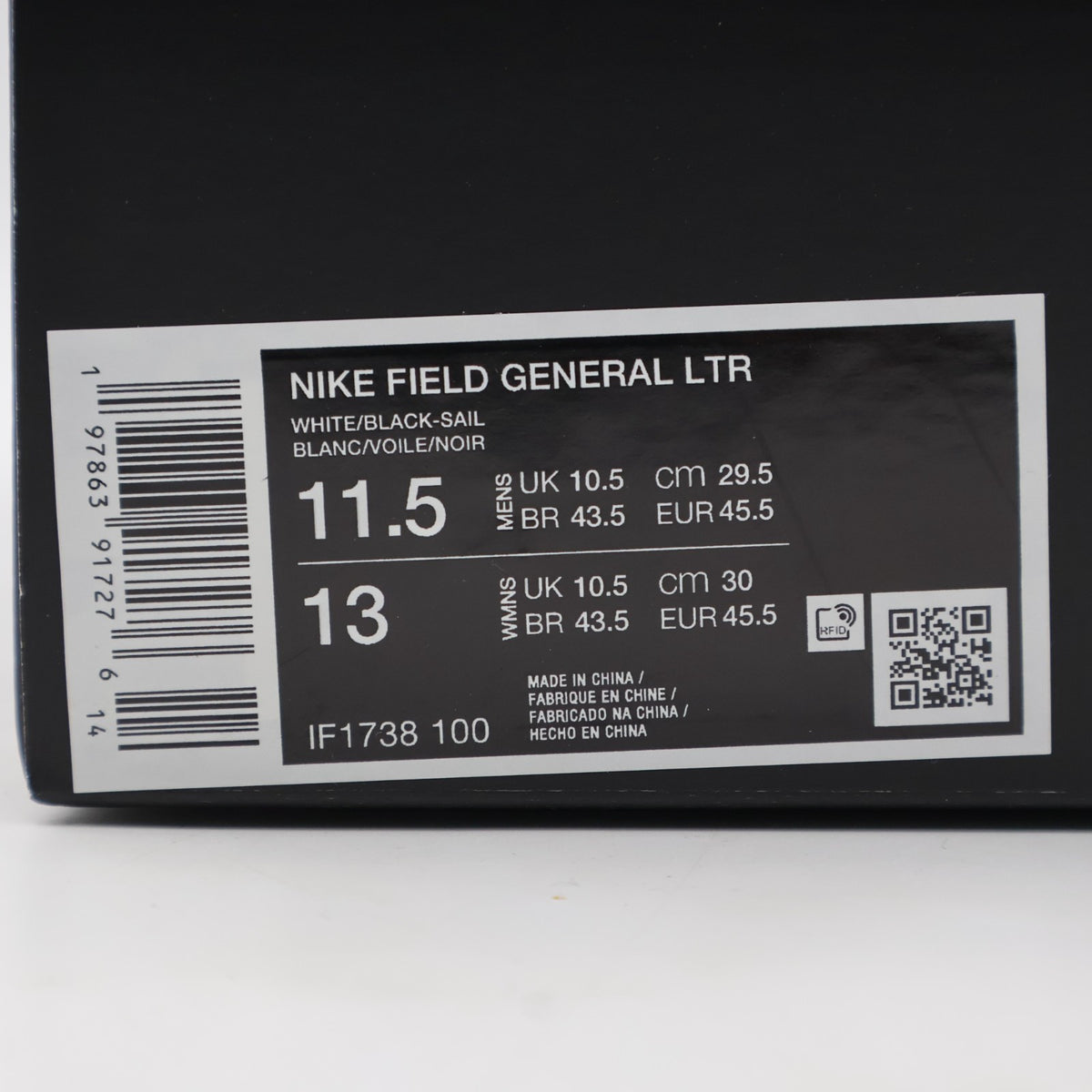 IF1738-100 Nike Field General Leather White Sail Black (Men's)