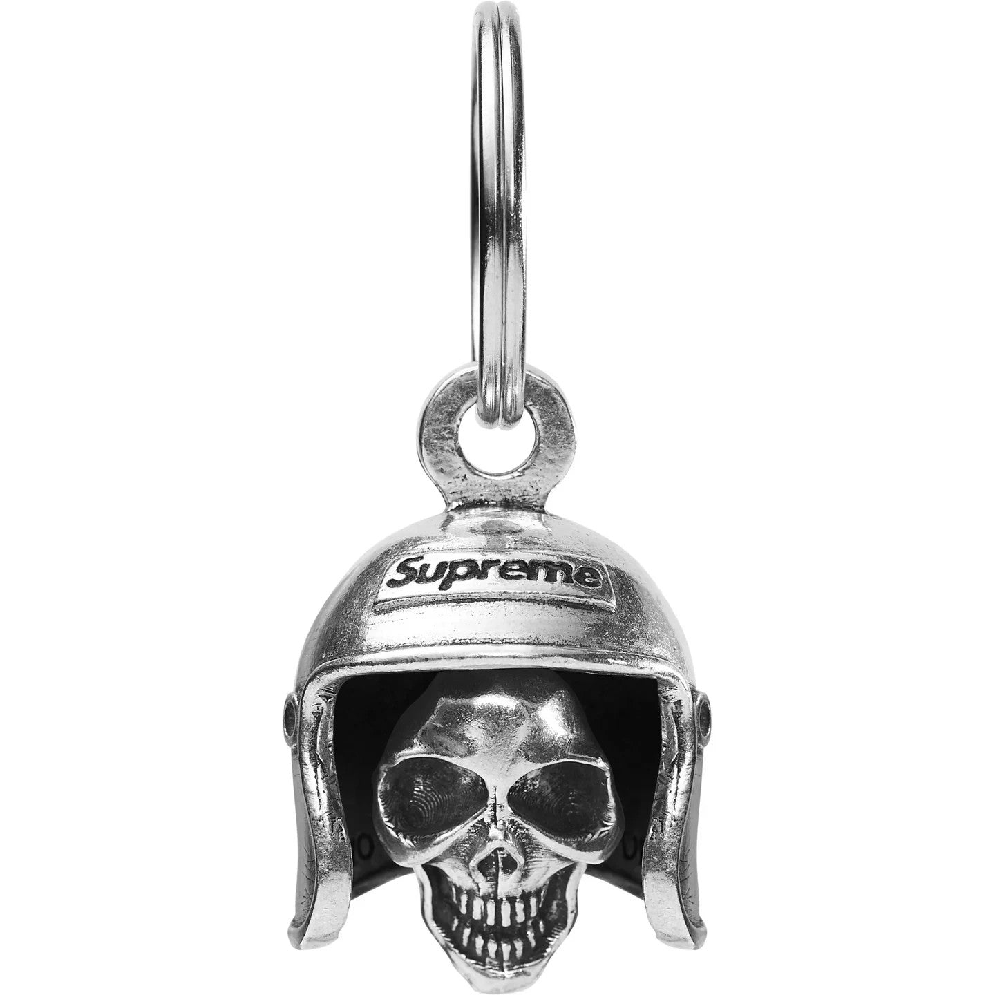 Supreme Skull Bell Keychain Silver
