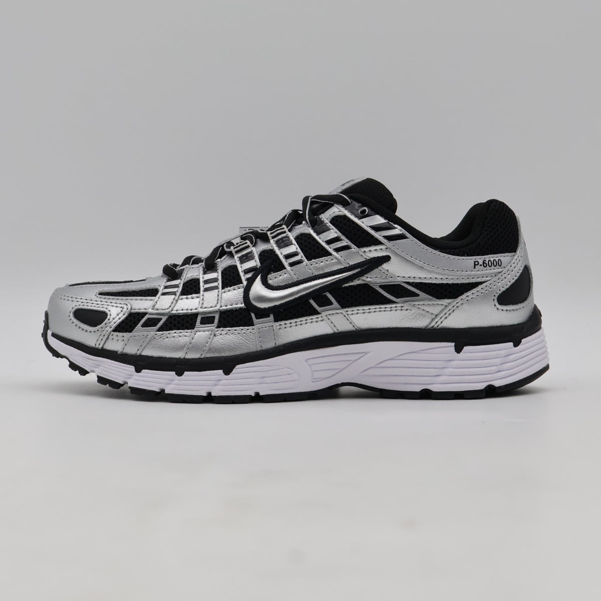 BV1021-013 Nike P-6000 Metallic Silver Black White Metallic Silver (Women's)