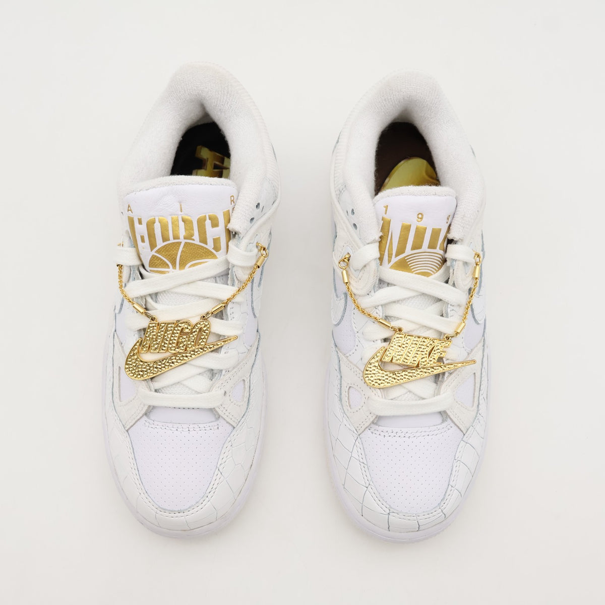 HF7630-100 NIGO Nike Air Force 3 Low White Metallic Gold Heel Logo NIGO (Men's)