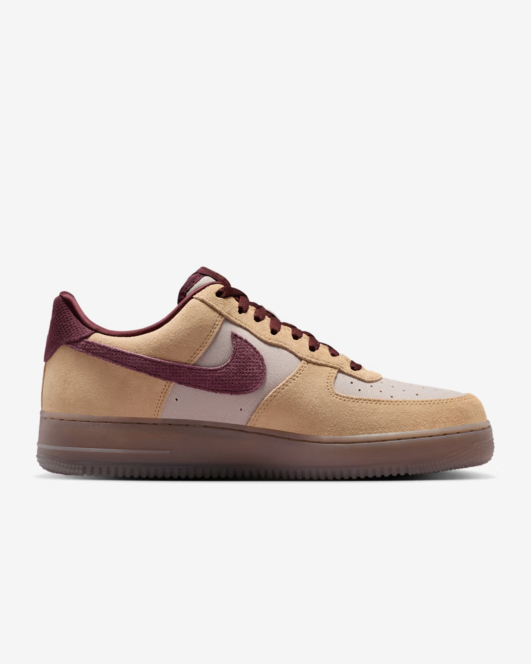 IQ3408-286 Nike Air Force 1 Low Linen Moon Particle Burgundy Crush (Men's)