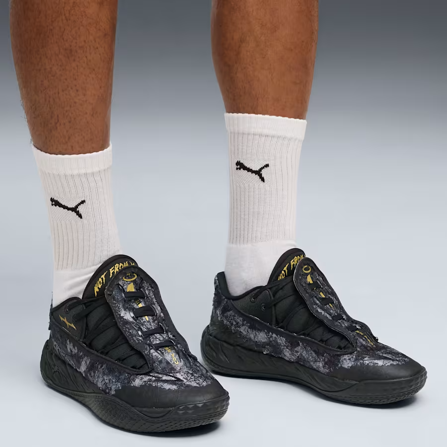 313266-04 Puma MB05 Lo Team Bank "Moody Grey/Black" (Men's)