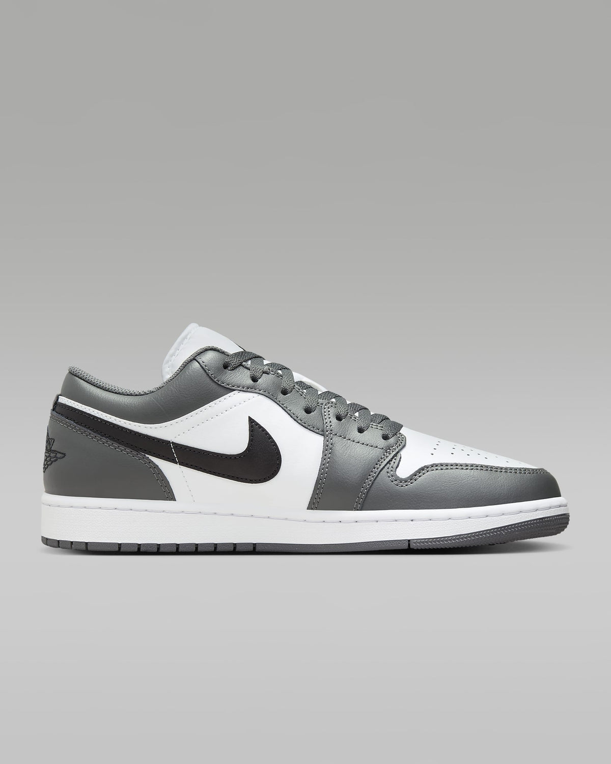 553558-152 Nike Air Jordan 1 Low Grey White Black (Men's)