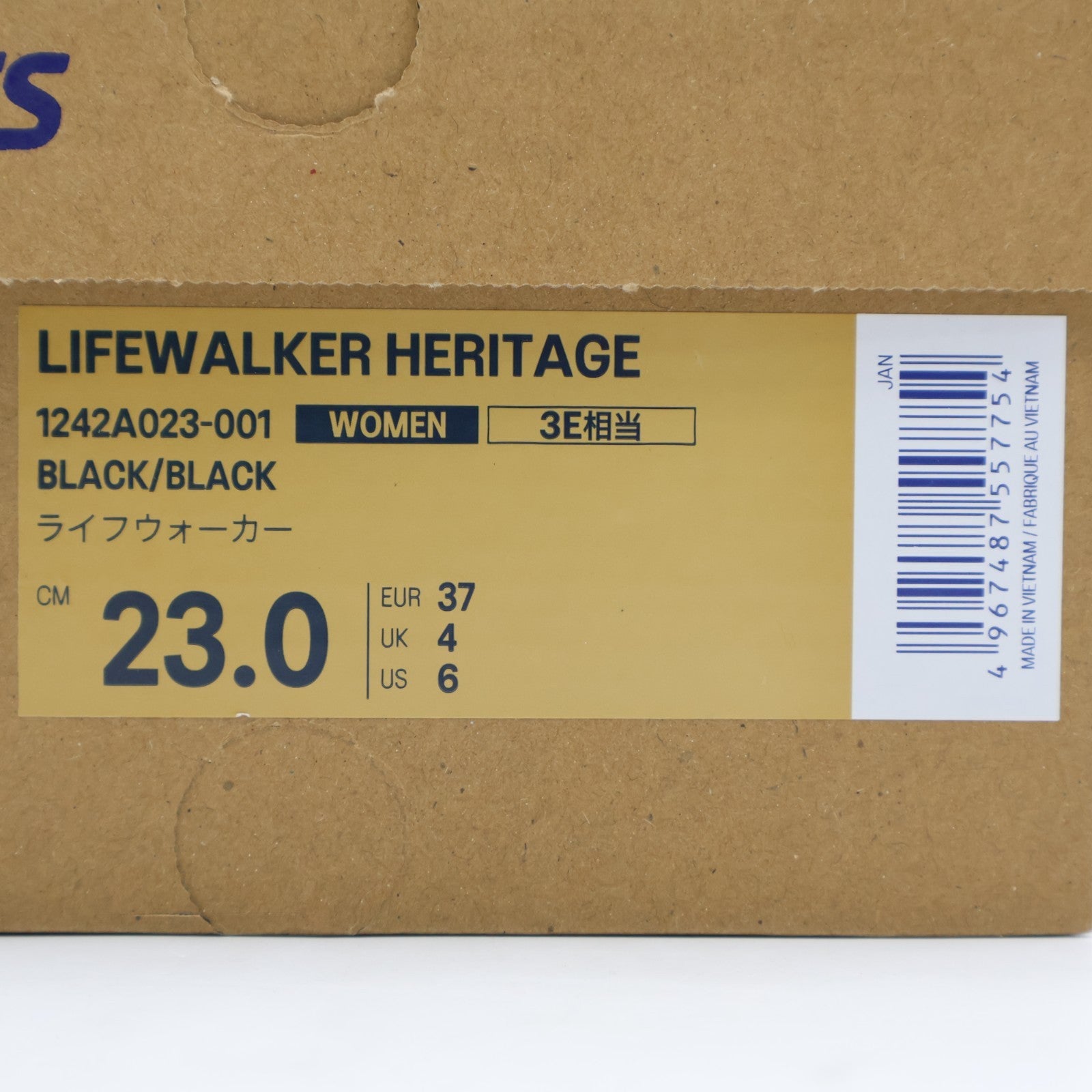 1242A023-001 Asics Lifewalker Heritage Black Black (Women's)