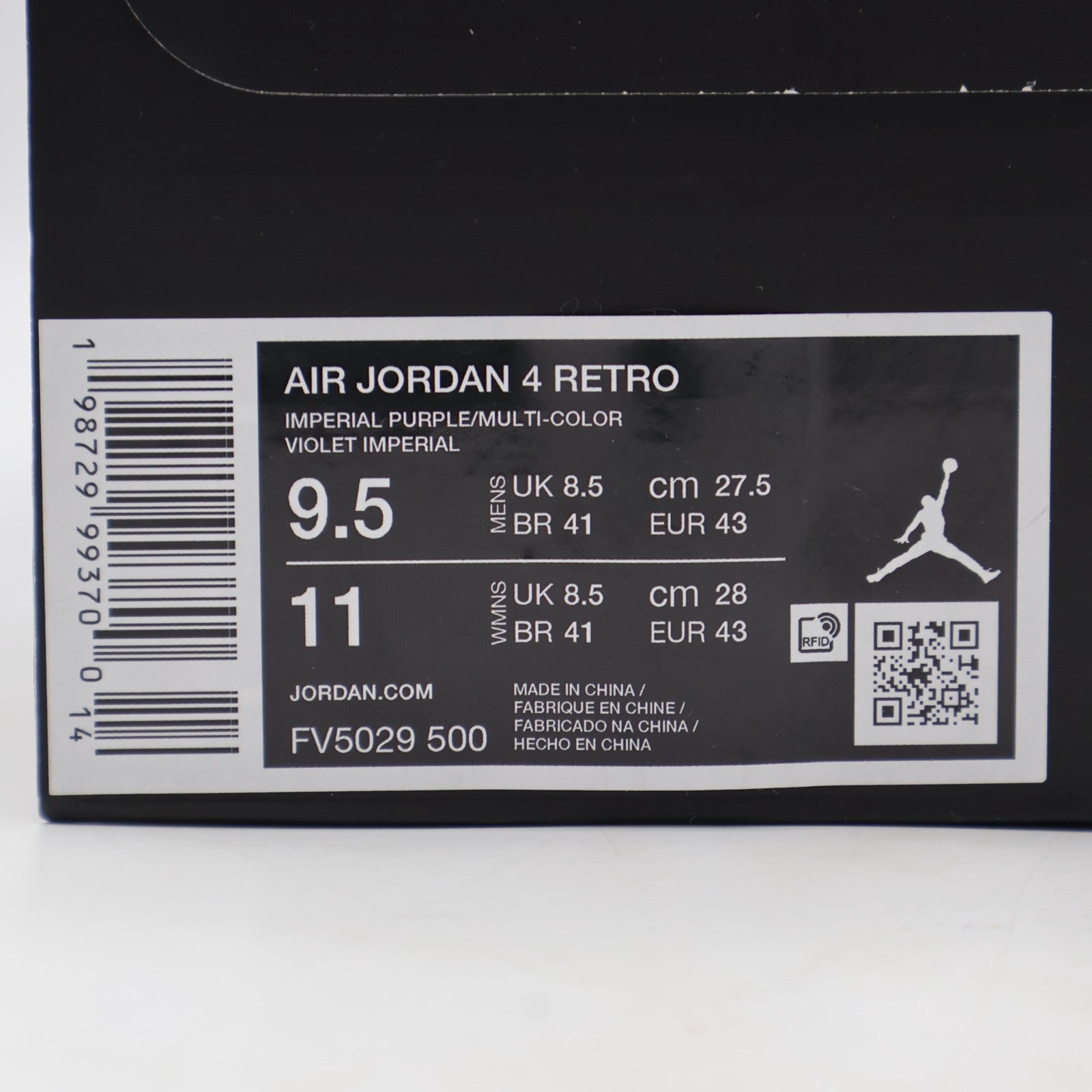 FV5029-500 Nike Air Jordan 4 OG Lakers (Men's)