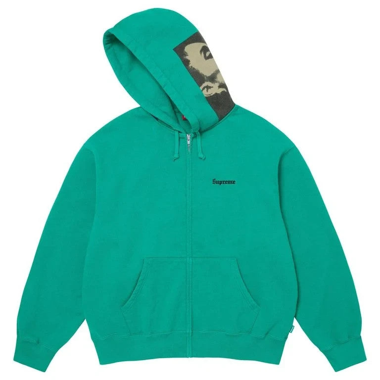 Supreme Paris is Burning Zip Up Hooded Sweatshirt Teal